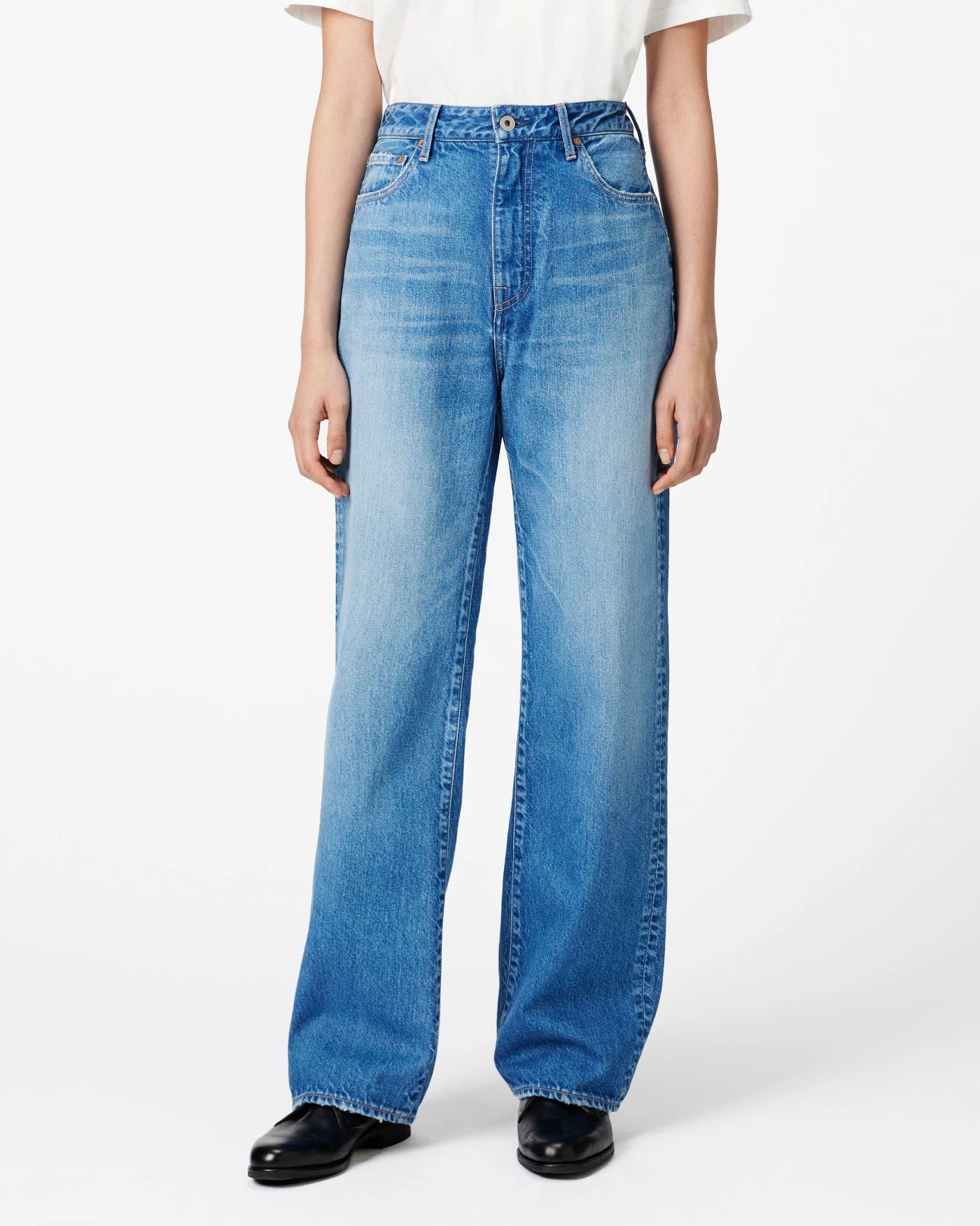 WOMEN｜Pkt Straight Jeans 11oz Medium Indigo【JEANS】| Japan Blue