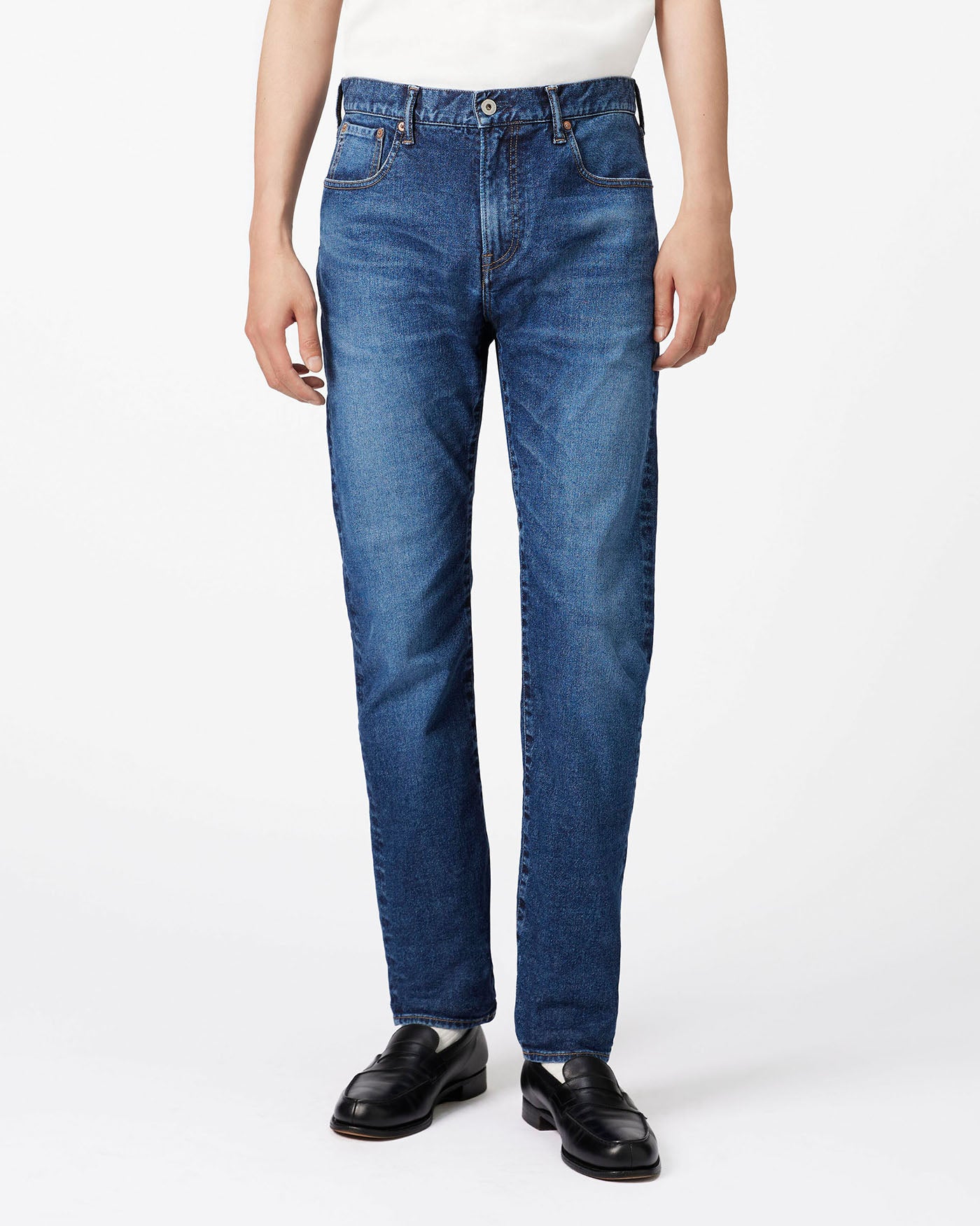 MEN｜Stretch Slim Jeans 12oz Dark Indigo【JEANS】| Japan Blue Jeans