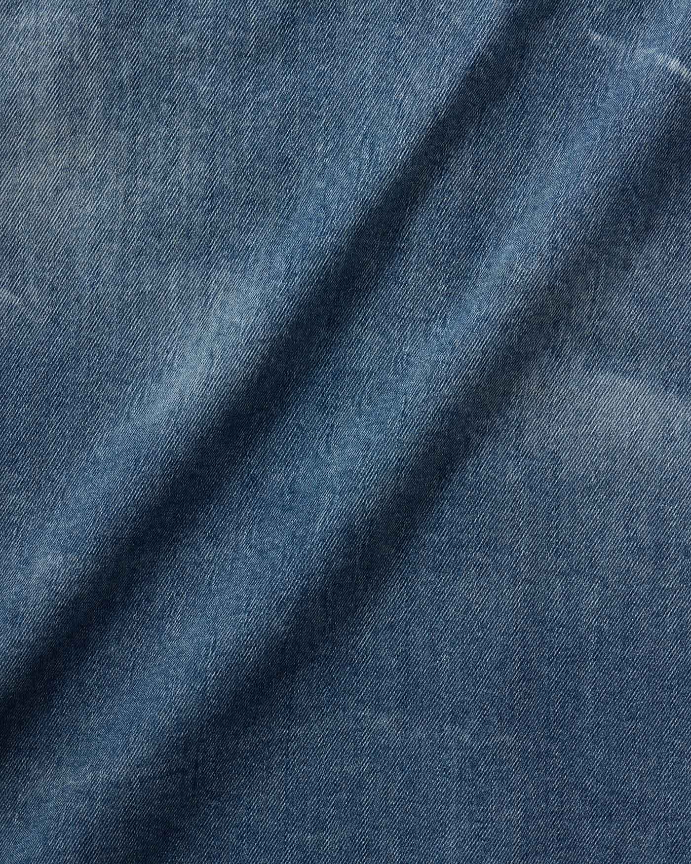 MEN|Light Relax Fit L/S Western Shirt 9oz Medium Indigo