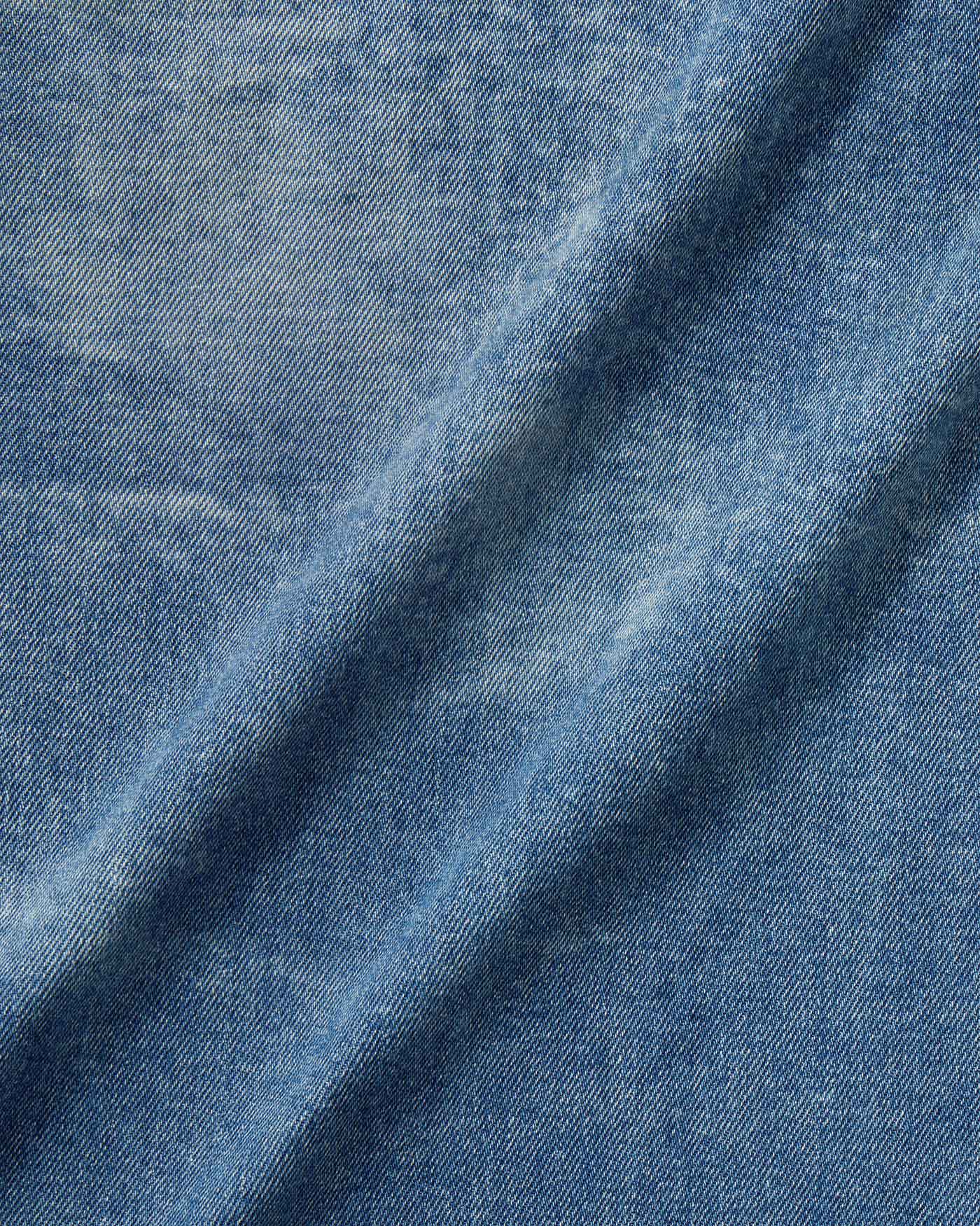 MEN|Light Oversized S/S Shirt 9oz Medium Indigo - Japan Blue Jeans