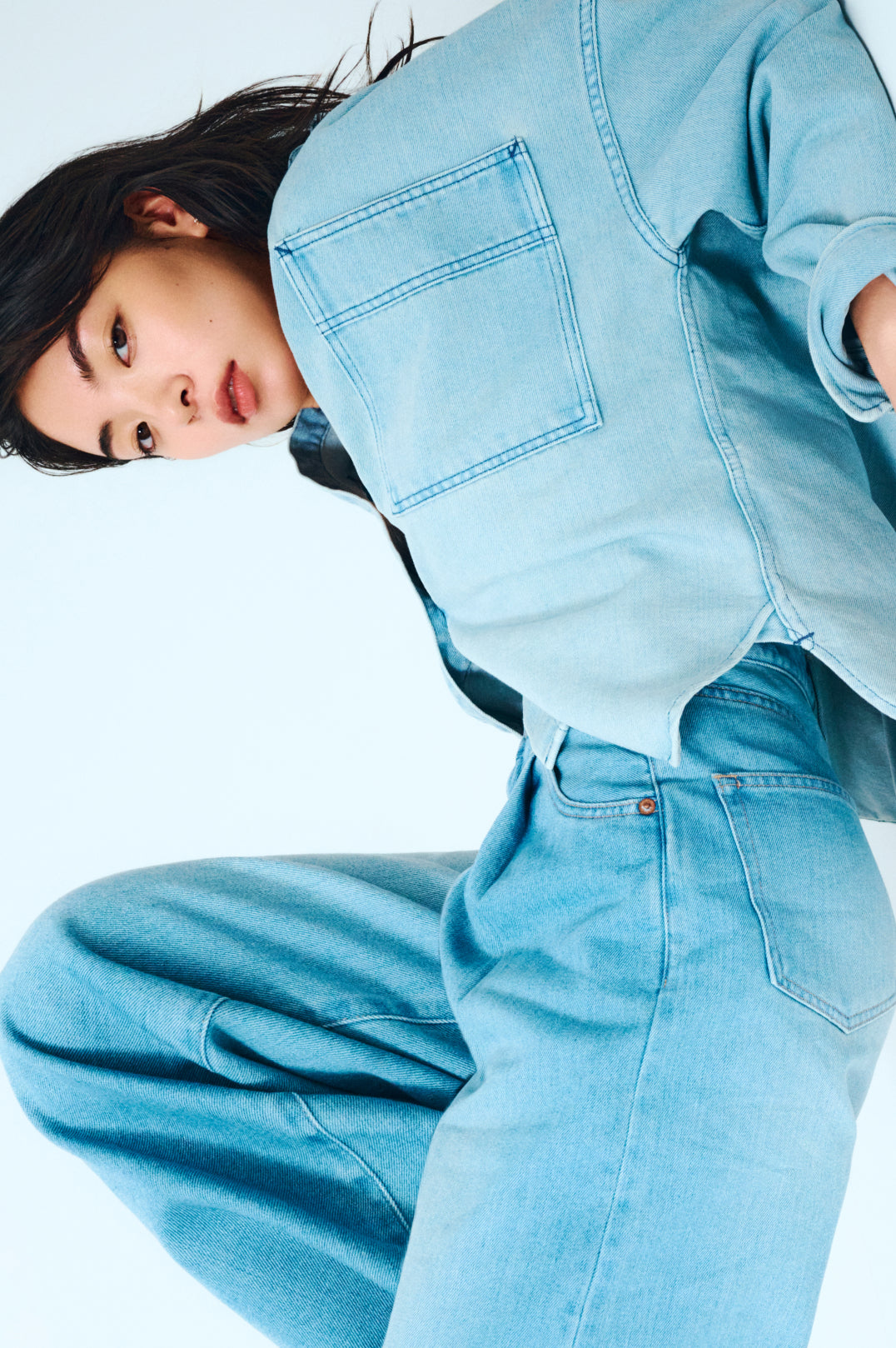 【25SS】Marine Serre カーブデニム　ライトブルー 36 正規品 25SS】Marine Serre カーブデニム ライトブルー 36