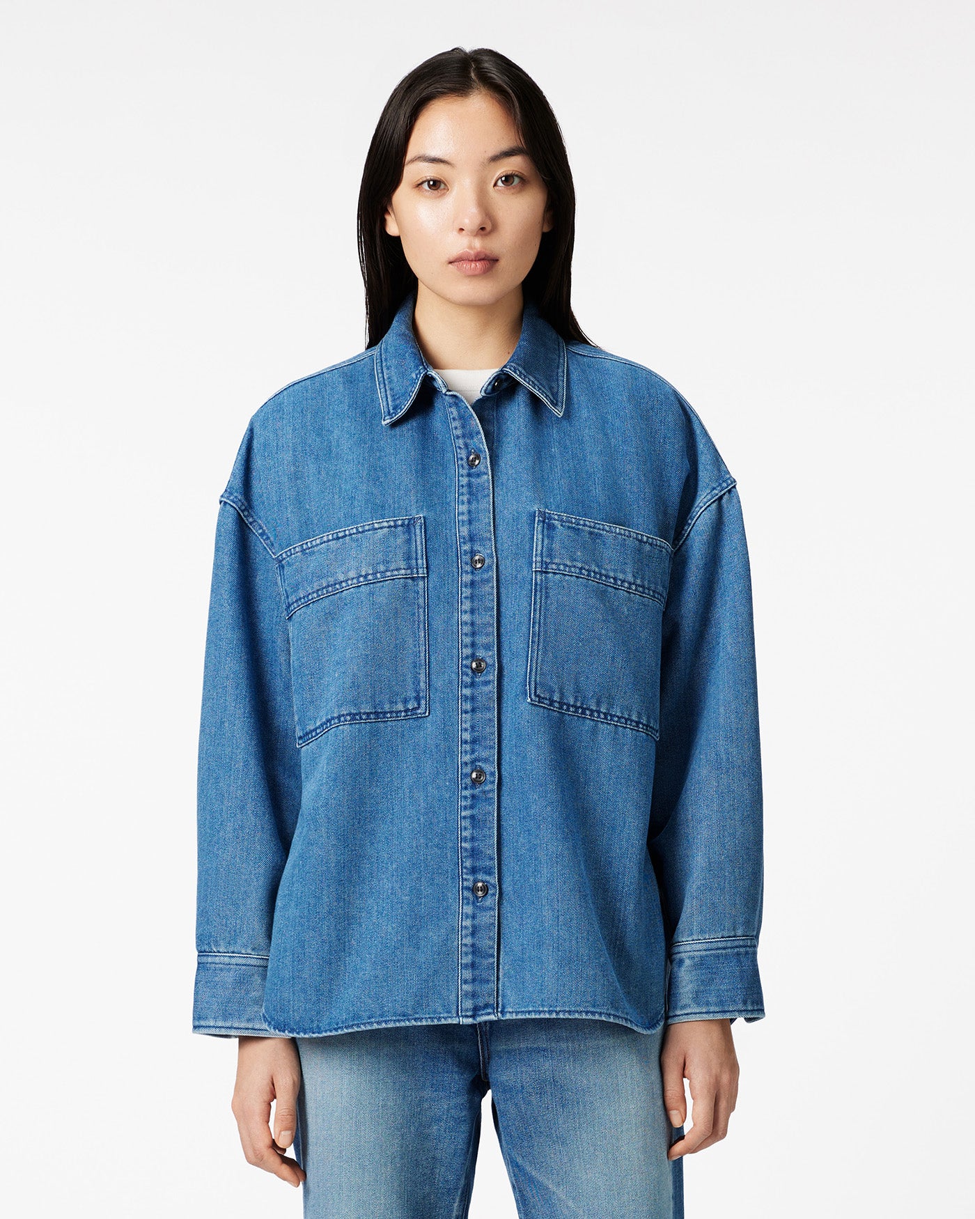 Light Denim Shirt 9oz Medium Indigo