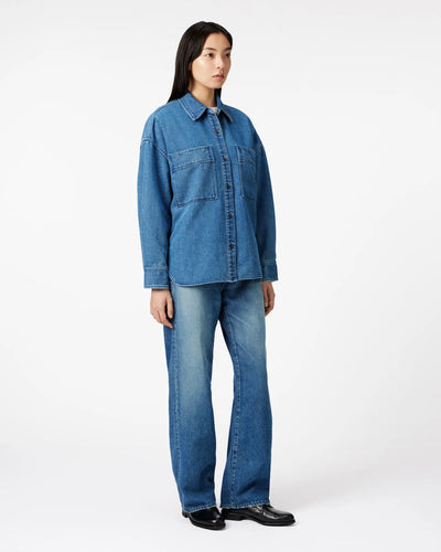 WOMEN｜Light Denim Shirt 9oz Medium Indigo