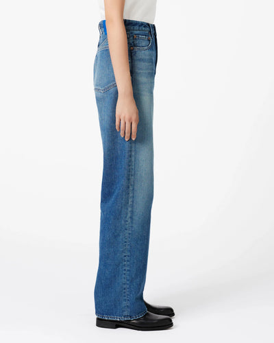 WOMEN｜Light Straight Jeans 9oz Medium Indigo Translation missing: en.accessibility.alternate_view