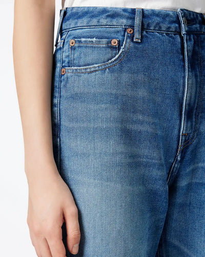 WOMEN｜Light Straight Jeans 9oz Medium Indigo