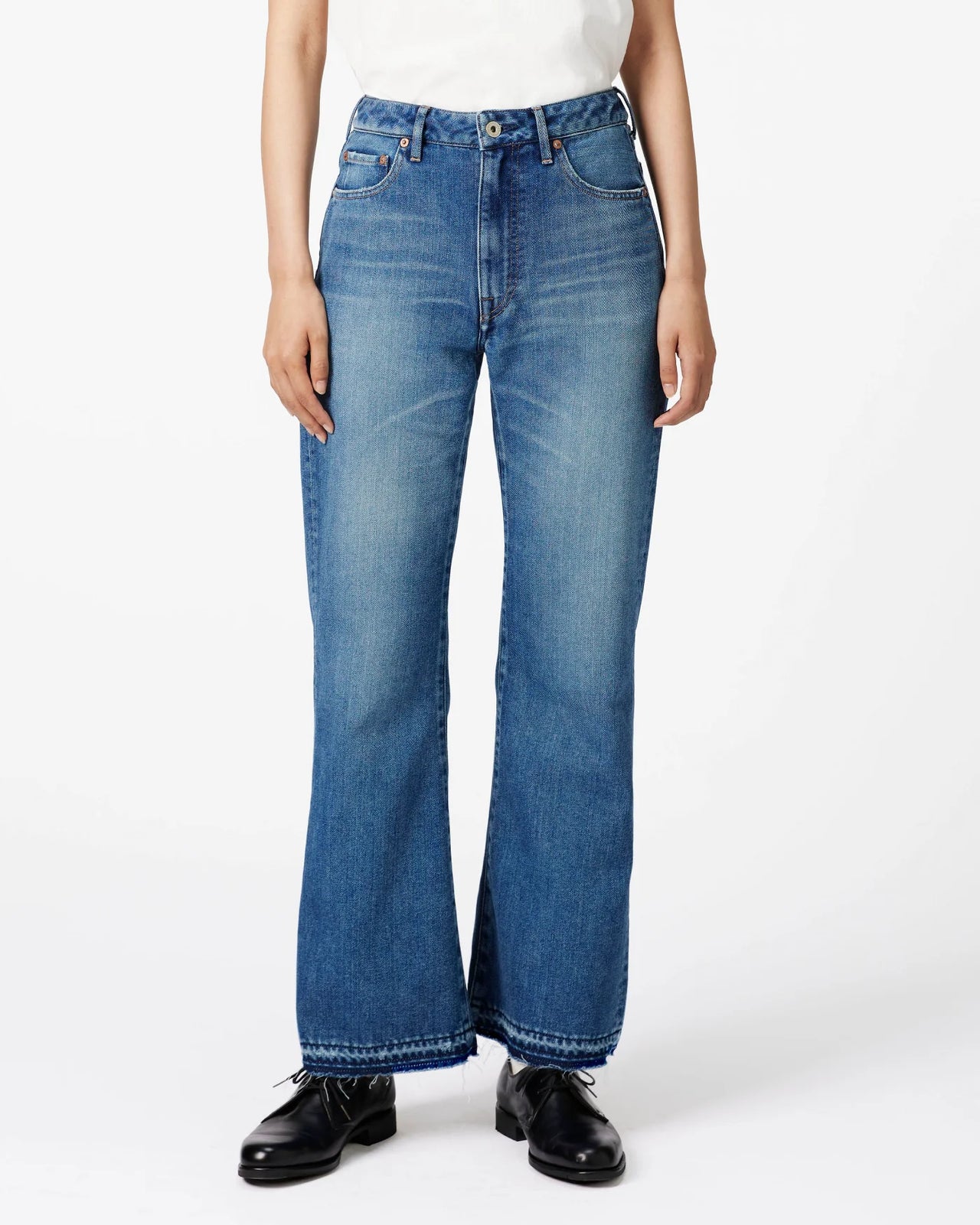 WOMEN｜Light Flare Jeans 9oz Medium Indigo - Japan Blue Jeans