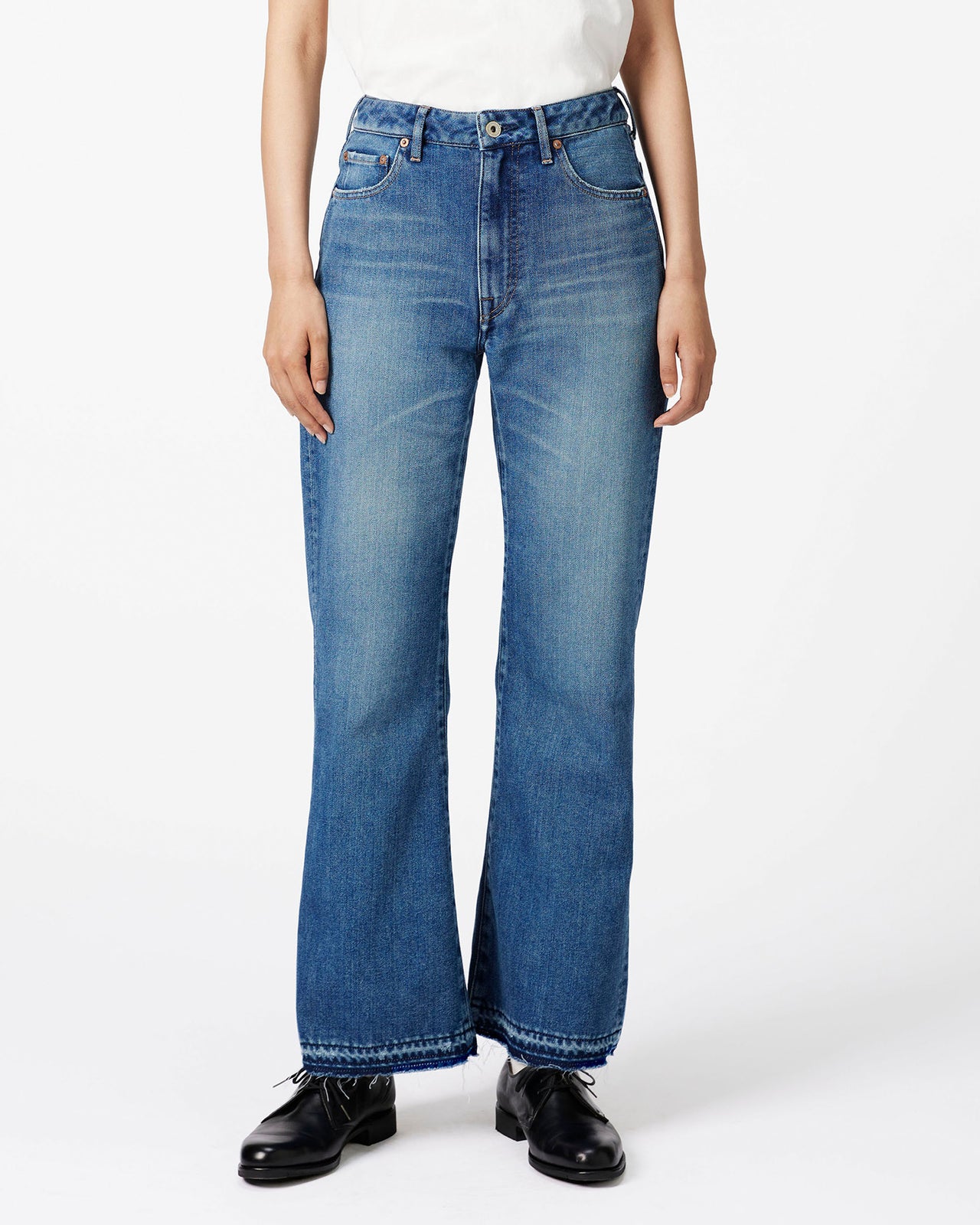 WOMEN｜Light Flare Jeans 9oz Medium Indigo - Japan Blue Jeans
