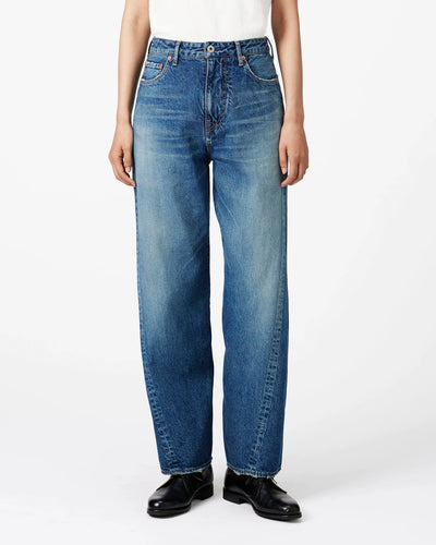 WOMEN｜Skew Straight Jeans 11oz Medium Indigo