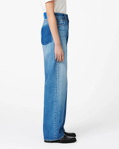 WOMEN｜Pkt Straight Jeans 11oz Medium Indigo Translation missing: en.accessibility.alternate_view