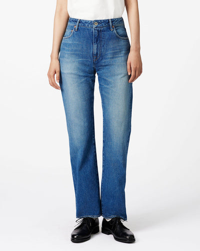 WOMEN｜Selvedge Slim Straight Jeans 12oz Medium Indigo
