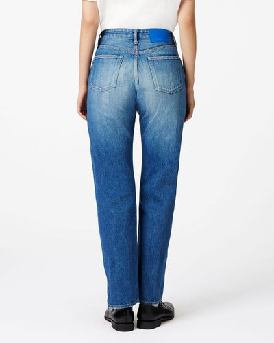 WOMEN｜Selvedge Slim Straight Jeans 12oz Medium Indigo