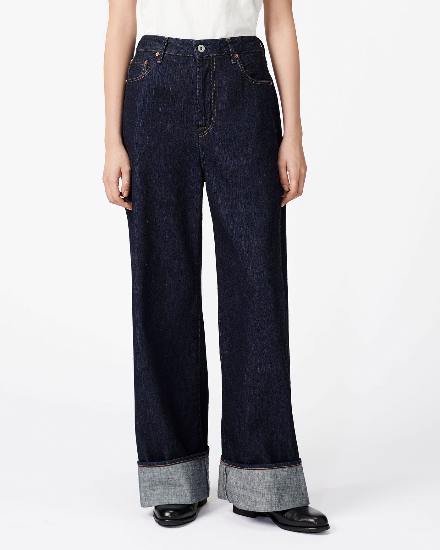 Selvedge Wide Straight Jeans 12oz