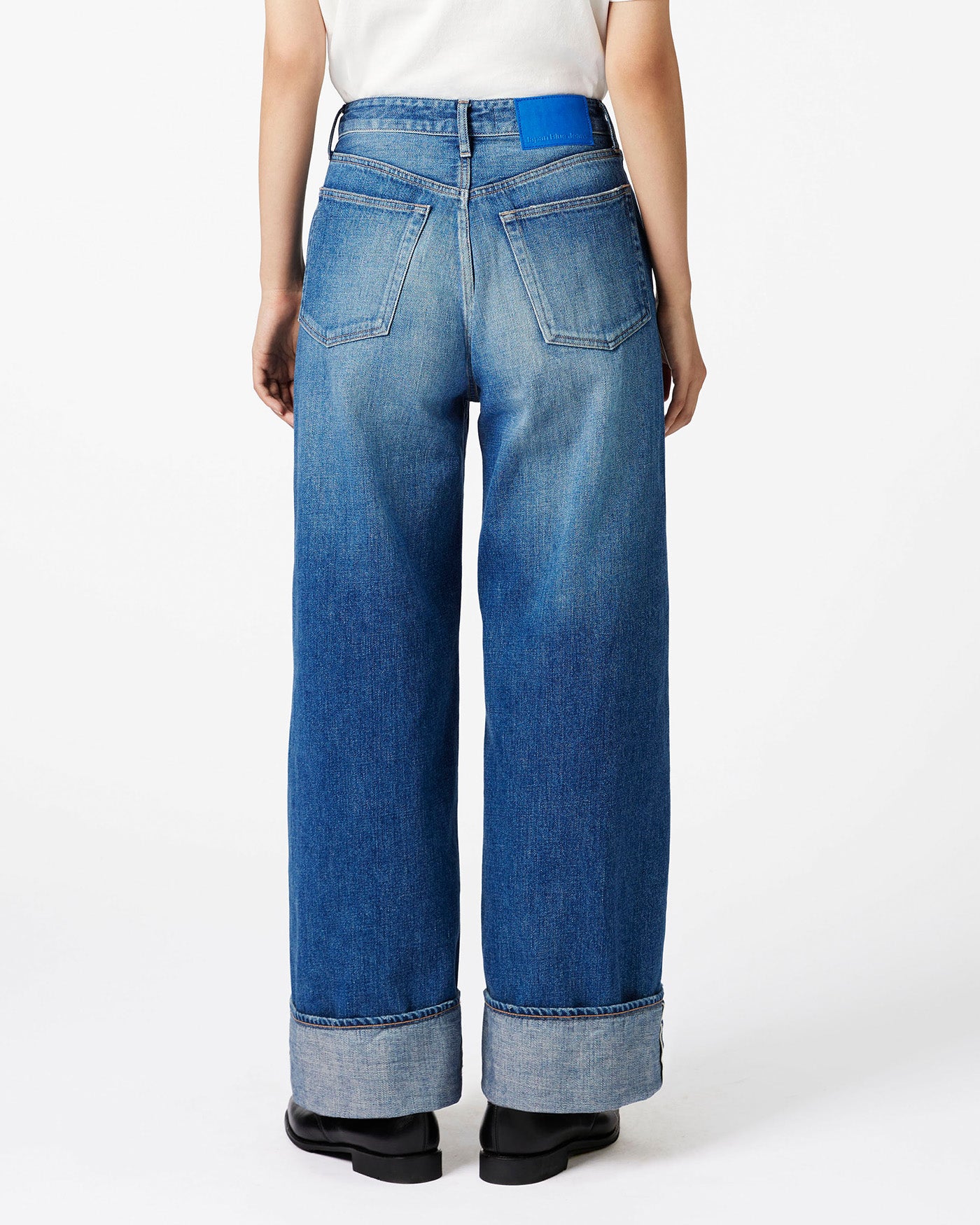 Selvedge Wide Straight Jeans 12oz Medium Indigo