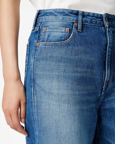 WOMEN｜Selvedge Wide Straight Jeans 12oz Medium Indigo