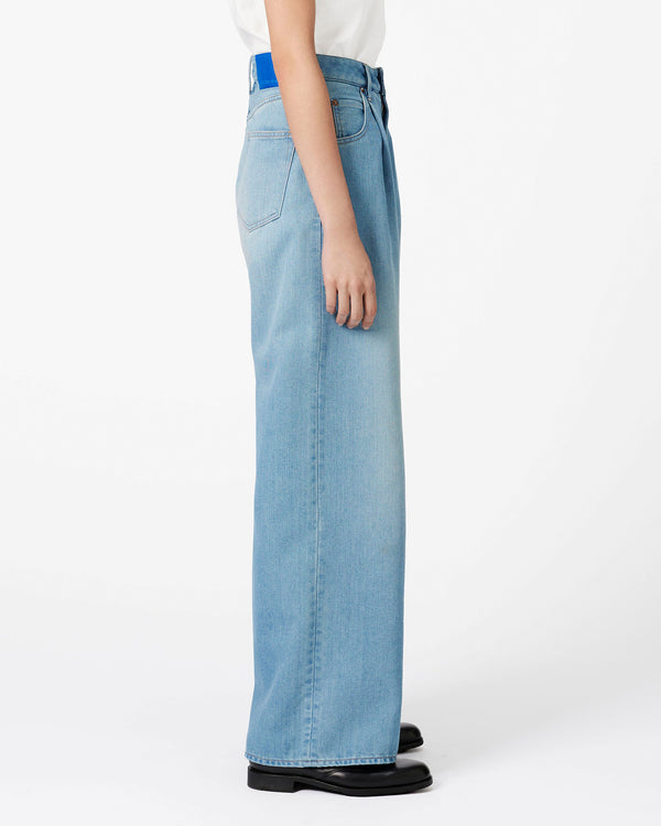 WOMEN｜Light Wide Jeans 9oz Light Indigo