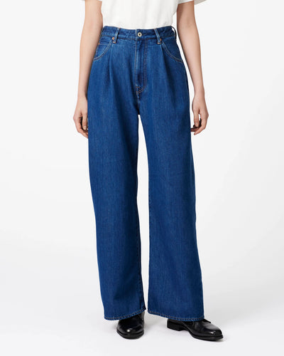 WOMEN｜Light Wide Jeans 9oz Medium Indigo