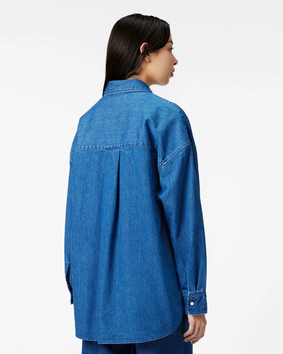 WOMEN｜Light Denim Shirt 7oz Medium Indigo