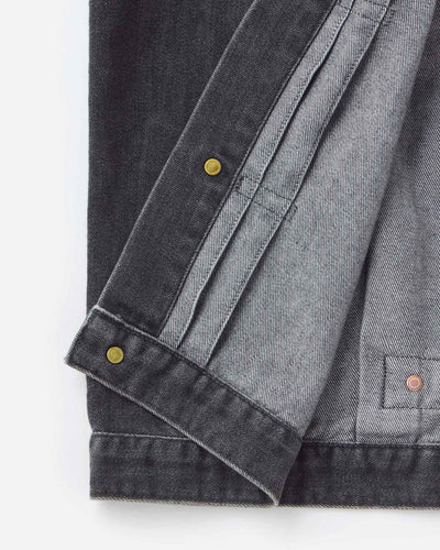 MEN｜Light Type 1 Denim Jacket 9oz Washed Black