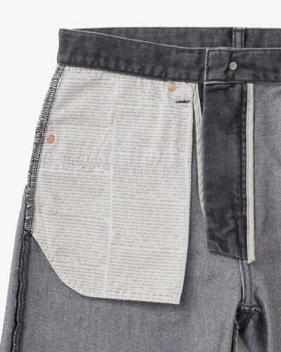 MEN｜Light Straight Jeans 9oz Washed Black