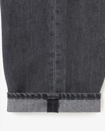 MEN｜Light Straight Jeans 9oz Washed Black