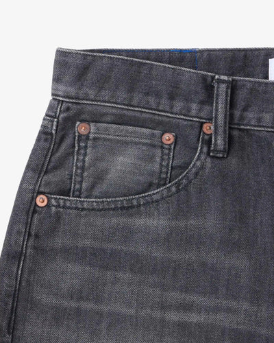 MEN｜Light Straight Jeans 9oz Washed Black