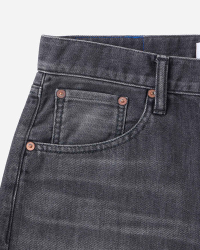 MEN｜Light Straight Jeans 9oz Washed Black
