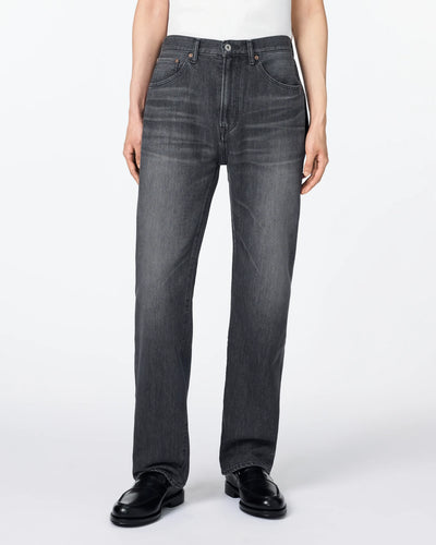 MEN｜Light Wide Jeans 9oz Washed Black
