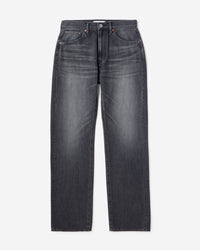 MEN｜Light Wide Jeans 9oz Washed Black - Japan Blue Jeans