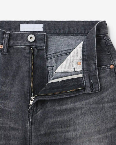 MEN｜Light Wide Jeans 9oz Washed Black