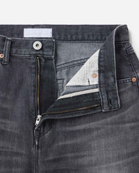 MEN｜Light Wide Jeans 9oz Washed Black - Japan Blue Jeans