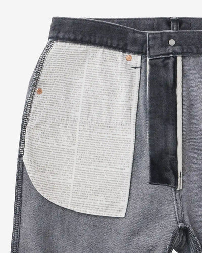 MEN｜Light Wide Jeans 9oz Washed Black