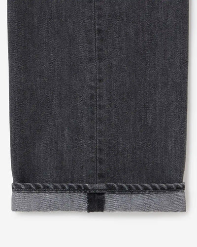MEN｜Light Wide Jeans 9oz Washed Black