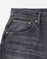 MEN｜Light Wide Jeans 9oz Washed Black - Japan Blue Jeans