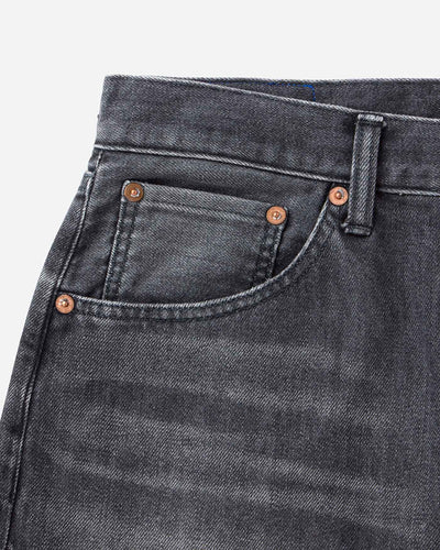 MEN｜Light Wide Jeans 9oz Washed Black