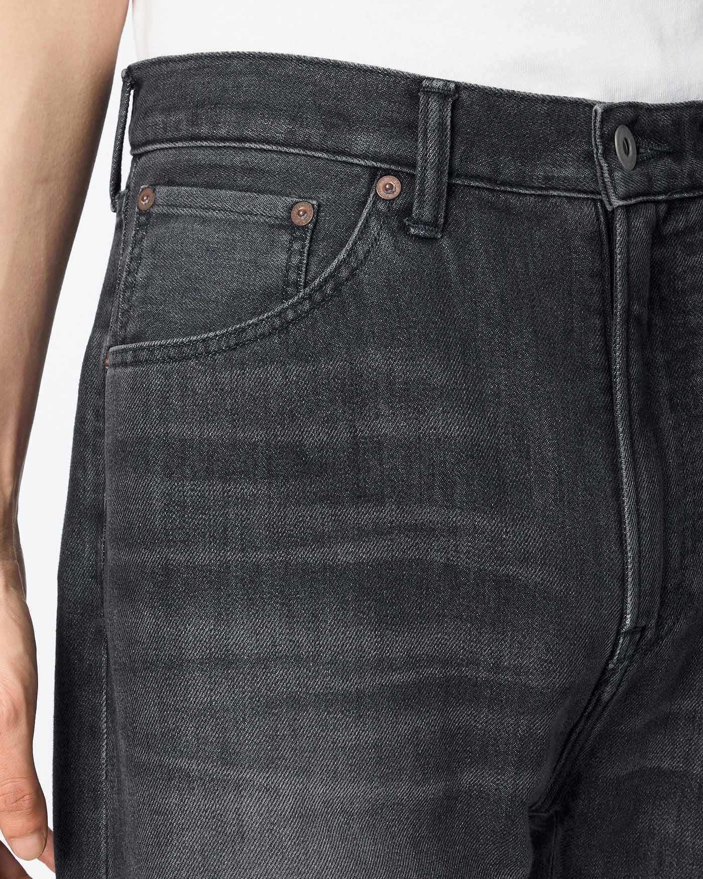 MEN｜Light Flare Jeans 9oz Washed Black - Japan Blue Jeans