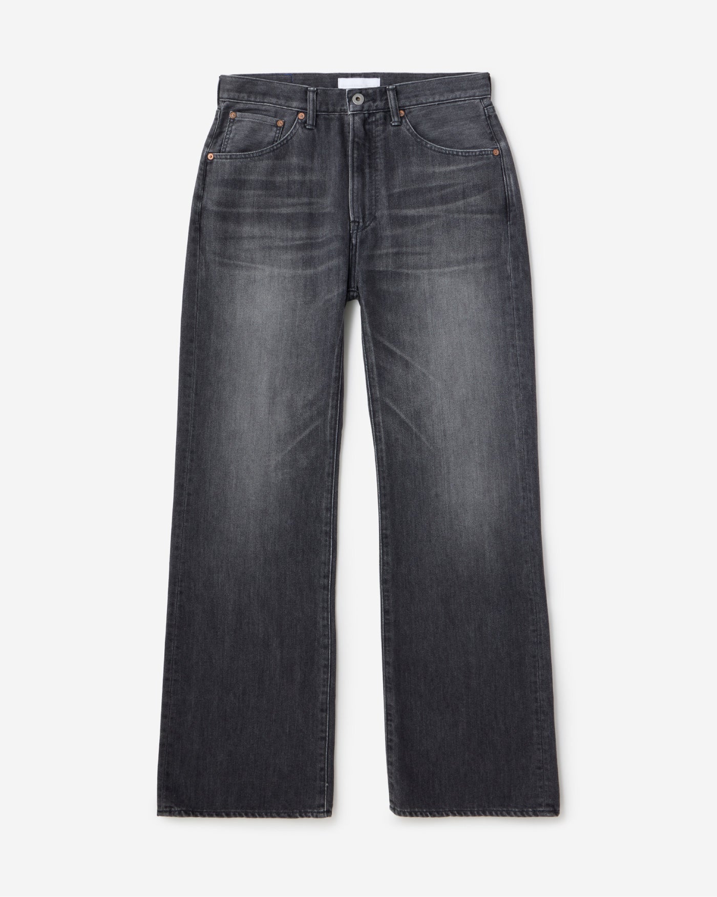 MEN｜Light Flare Jeans 9oz Washed Black - Japan Blue Jeans