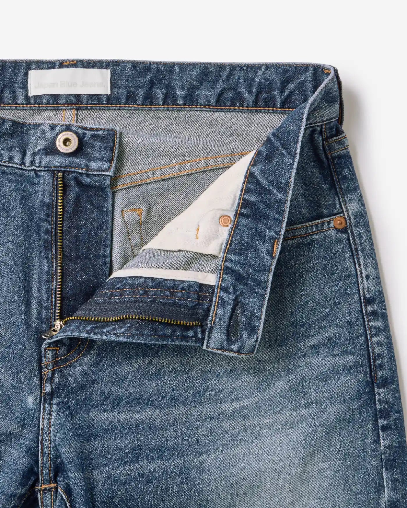 MEN｜Stretch Slim Jeans 12oz Medium Indigo【JEANS】| Japan Blue Jeans