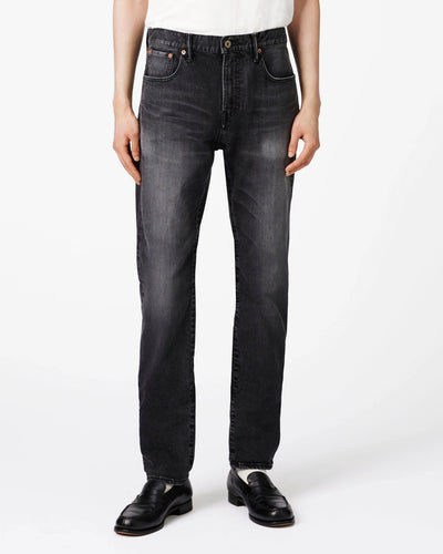 MEN｜Stretch Slim Jeans 12oz Washed Black