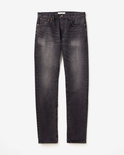 MEN｜Stretch Slim Jeans 12oz Washed Black