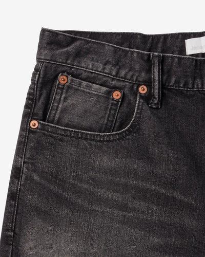 MEN｜Stretch Slim Jeans 12oz Washed Black