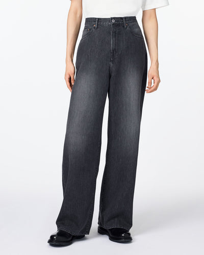 MEN｜Light Loose Jeans 9oz Washed Black