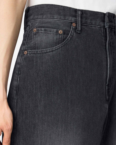MEN｜Light Loose Jeans 9oz Washed Black