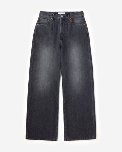 MEN｜Light Loose Jeans 9oz Washed Black