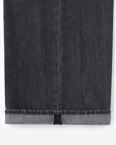 MEN｜Light Loose Jeans 9oz Washed Black