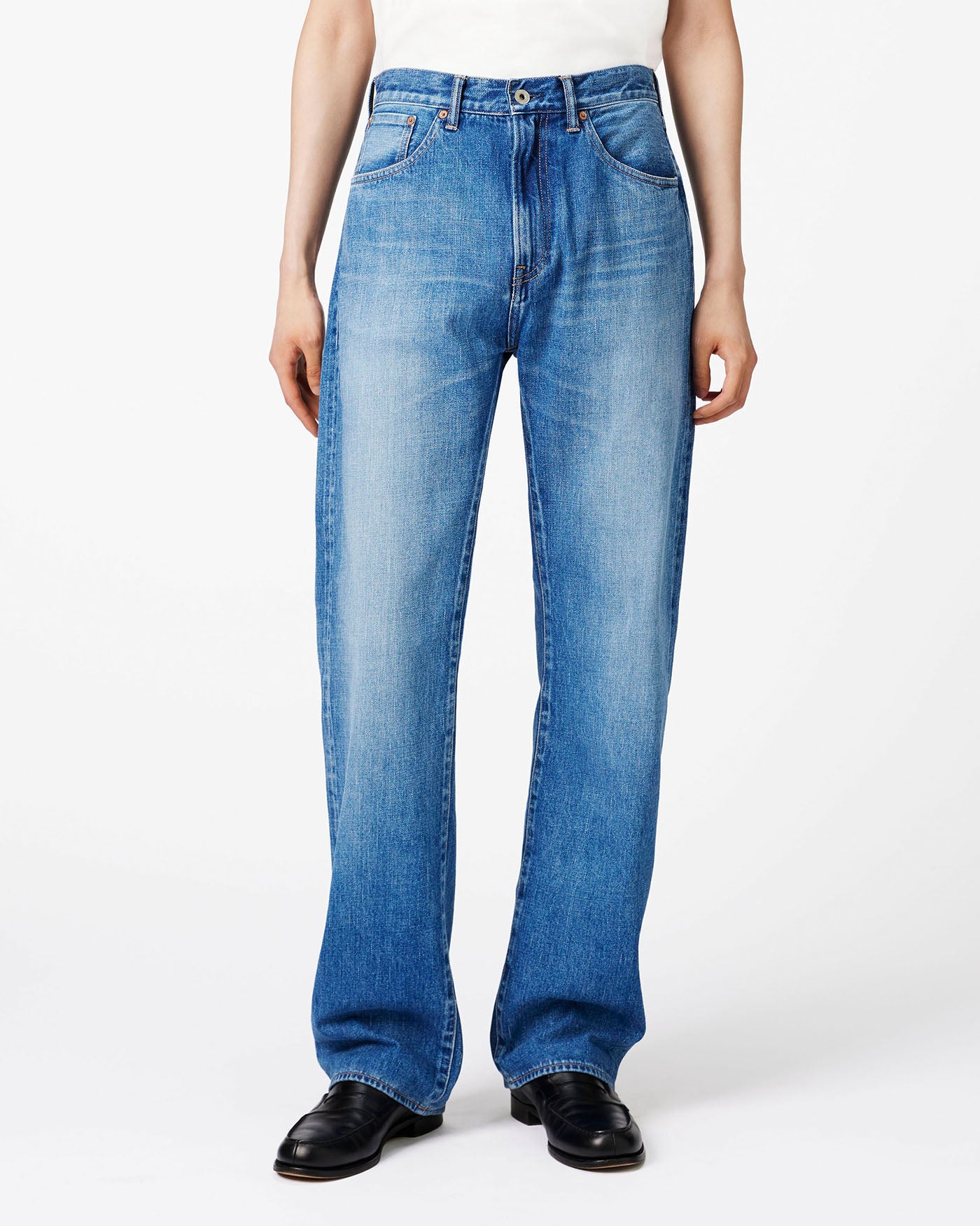 Selvedge Wide Jeans 12oz Medium Indigo
