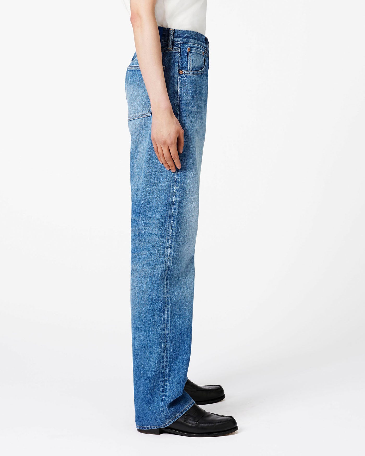 Selvedge Wide Jeans 12oz Medium Indigo