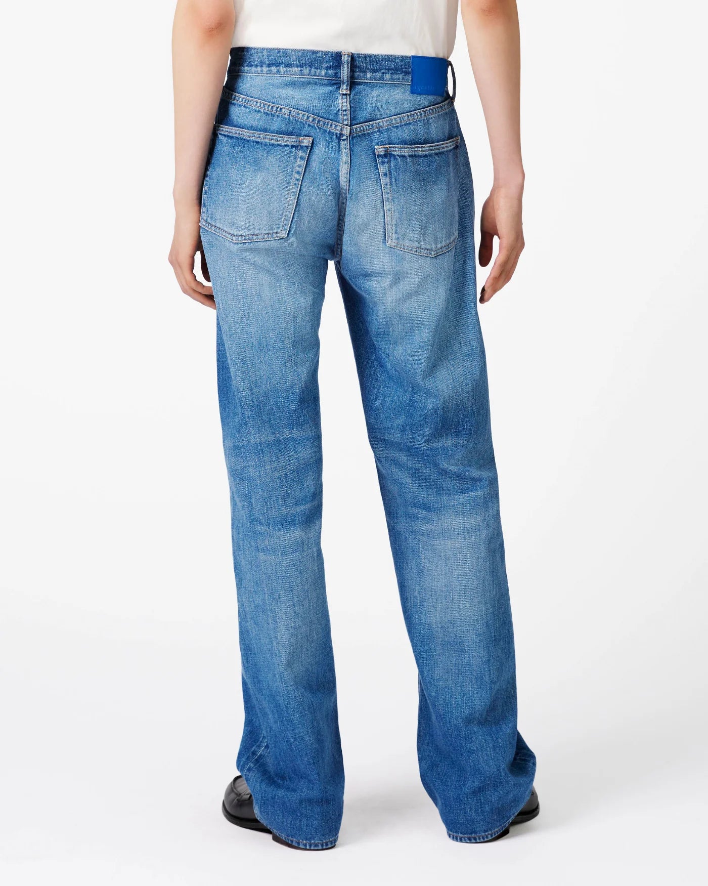 美品　JAPAN BLUE JEANS　DENIM MA-1　Lサイズ JAPAN BLUE JEANS（ジャパンブルージーンズ） サークル J501 MID