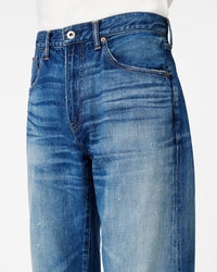 MEN｜Vintage Straight Jeans 12oz Medium Indigo - Japan Blue Jeans