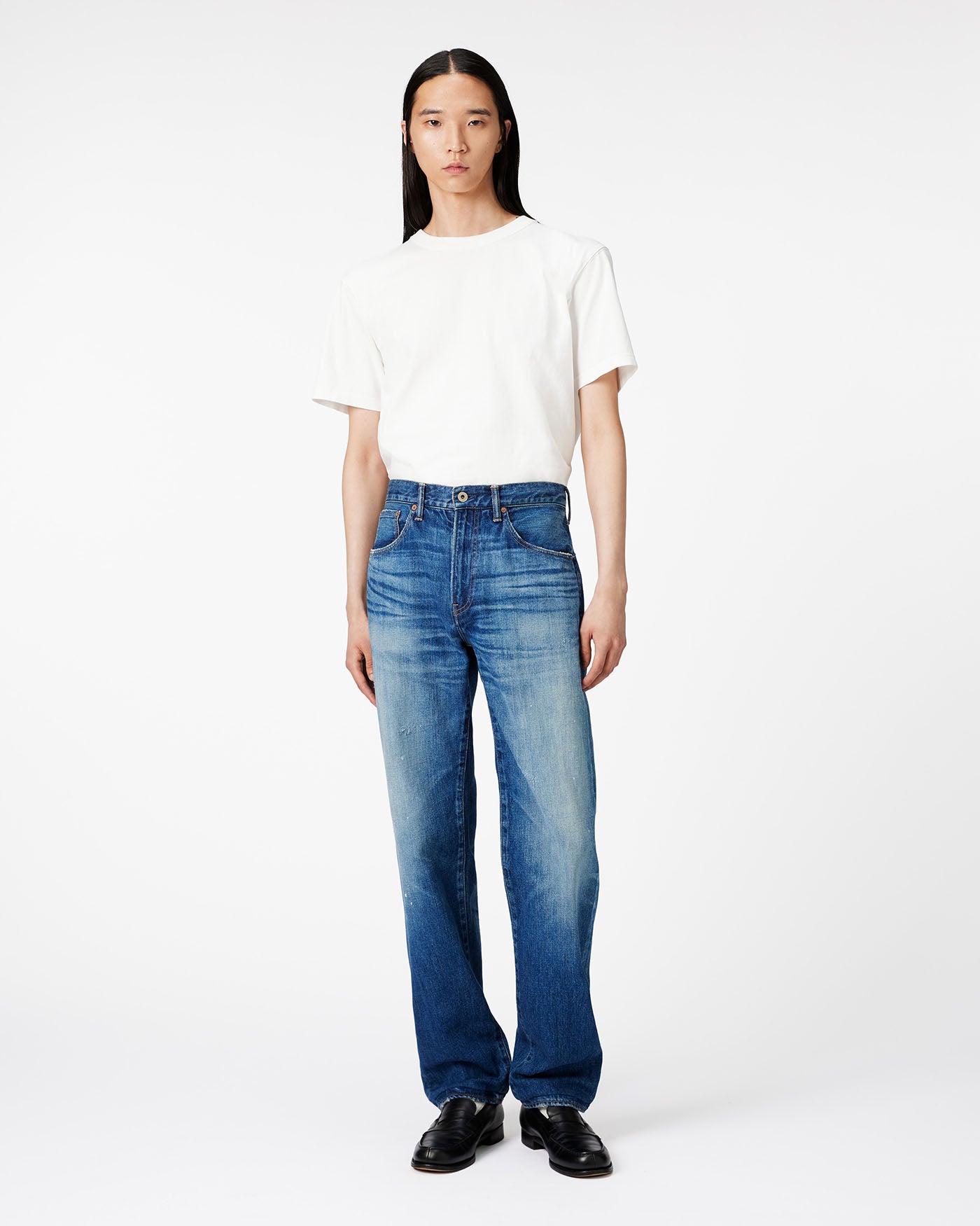 Vintage Straight Jeans 12oz Medium Indigo