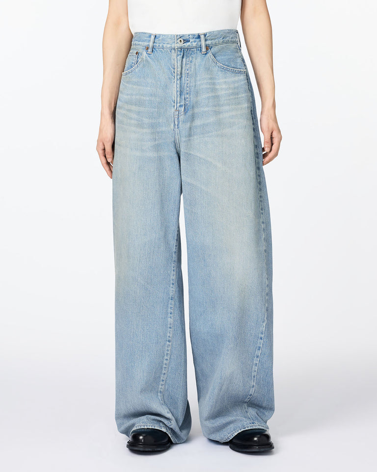 MEN｜ReDESIGN Skew Wide Jeans 12oz Light Indigo
